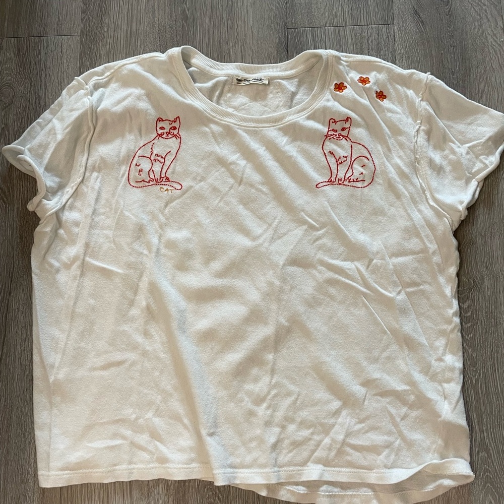 We The Free Horsin’ Around Tee in Cream/Cat